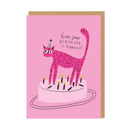 Ohh Deer  Biglietto di Auguri - Hope Your Birthday Is Purrfect Greeting Card - Apple Pie