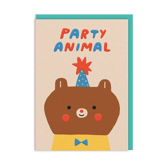 Ohh Deer  Biglietto di Auguri - Party Animal Bear Card - Apple Pie
