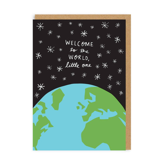 Ohh Deer  Biglietto di Auguri - Welcome To The World Little One Greeting Card - Apple Pie