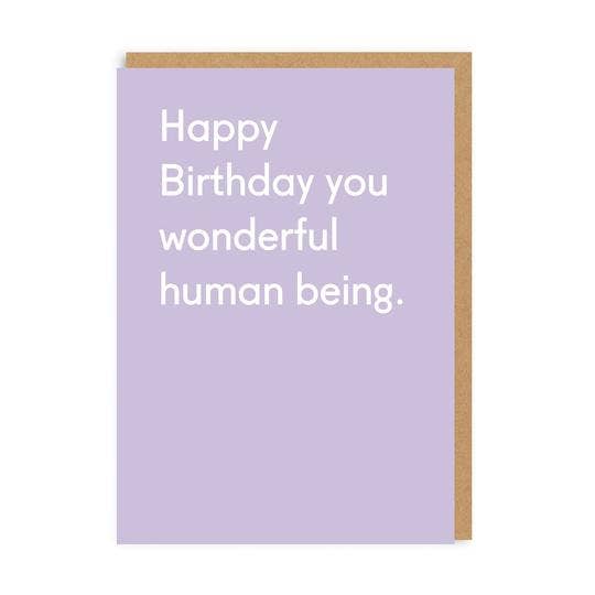 Ohh Deer  Biglietto di Auguri - Wonderful Human Being Greeting Card - Apple Pie