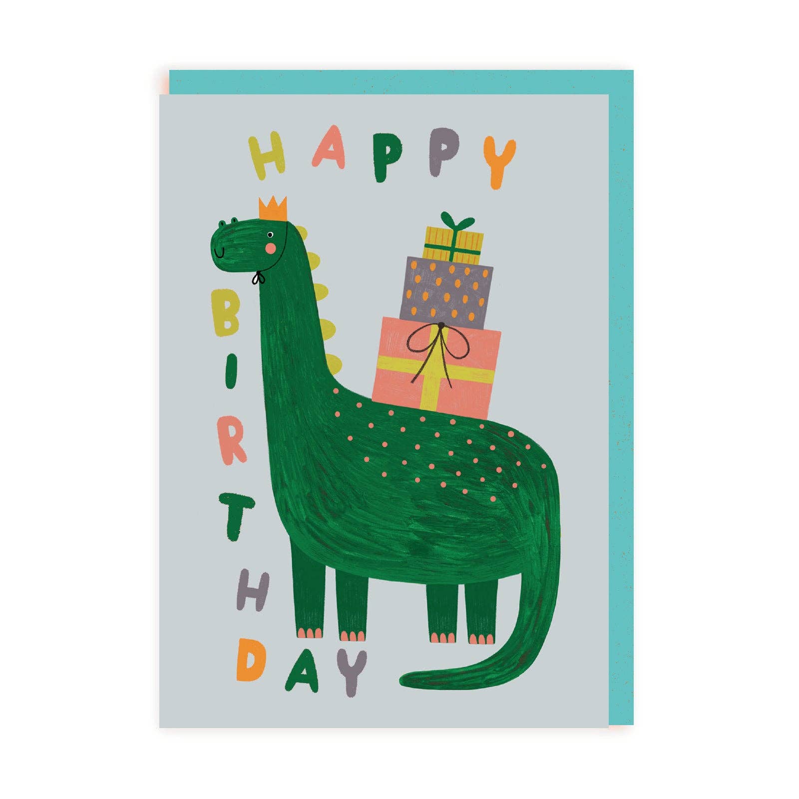 Ohh Deer  Biglietto di Auguri - Happy Birthday Cute Dinosaur Greeting Card - Apple Pie