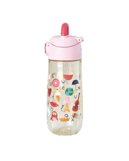 RICE Borraccia in Tritan  "ABC" Rosa 550 ml - IN ARRIVO