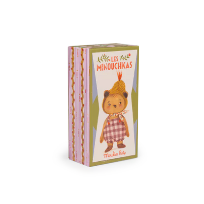 Moulin Roty – Bambola Articolata Émile il Piccolo Orso 25 cm – Collezione Les Minouchkas