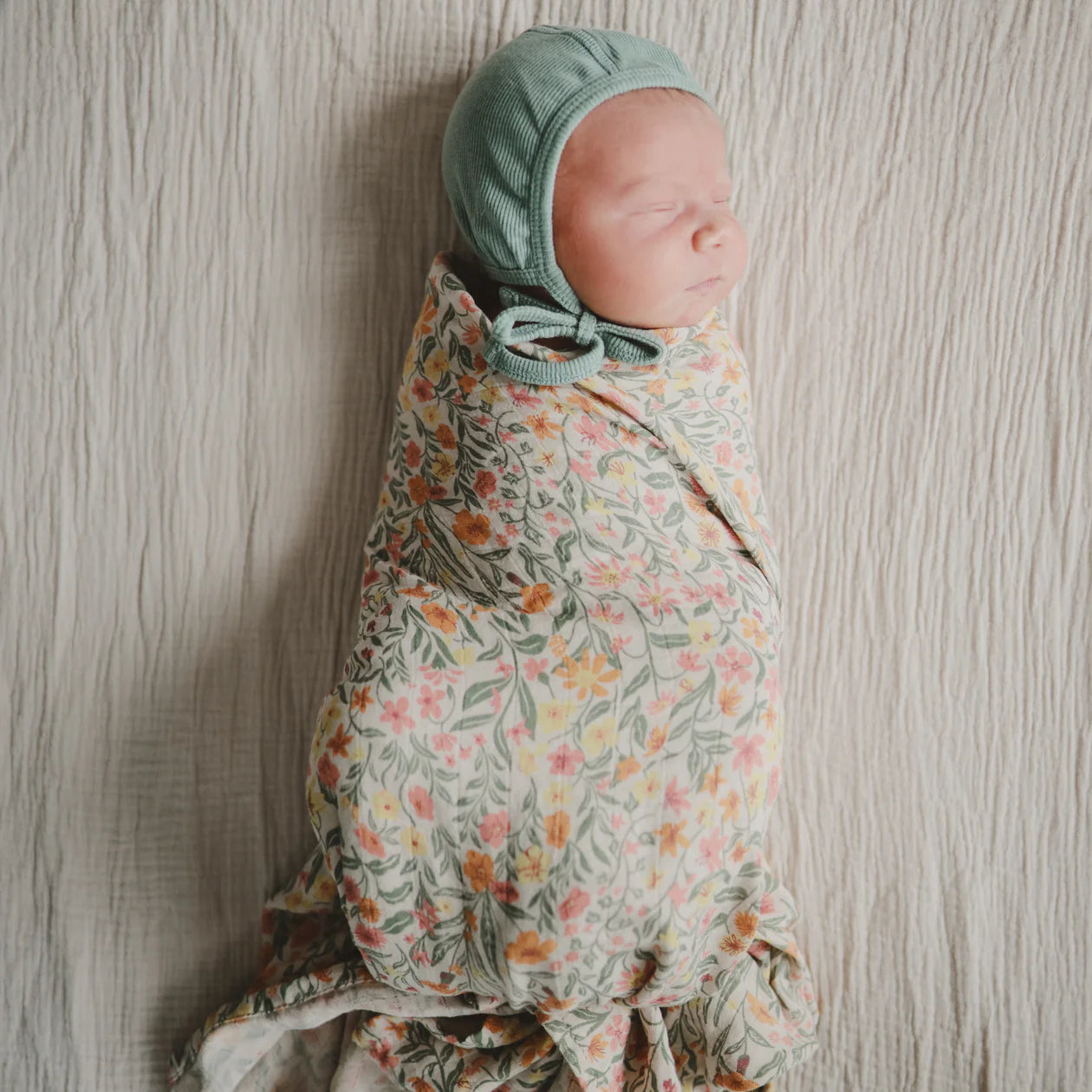 Mushie Copertina Swaddle in Mussola 120 x 120cm - Blooms