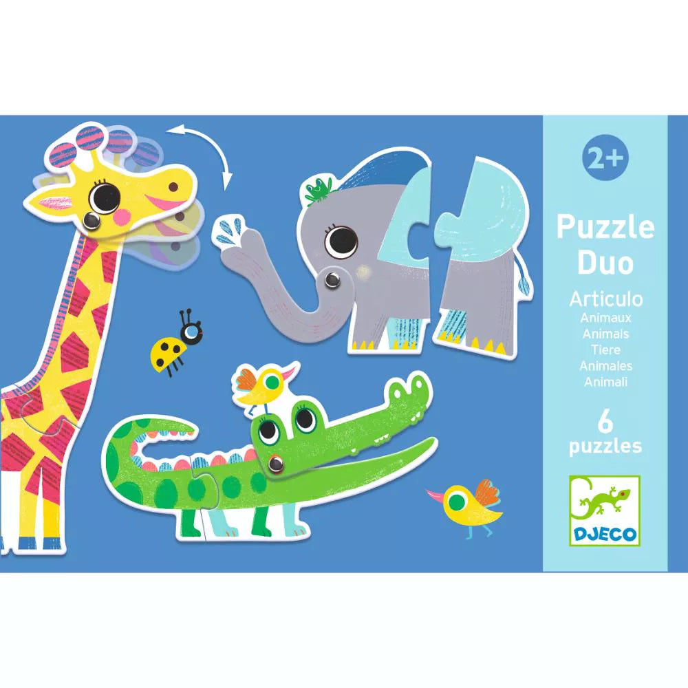 Djeco Puzzle Duo - Animali in Movimento - Apple Pie