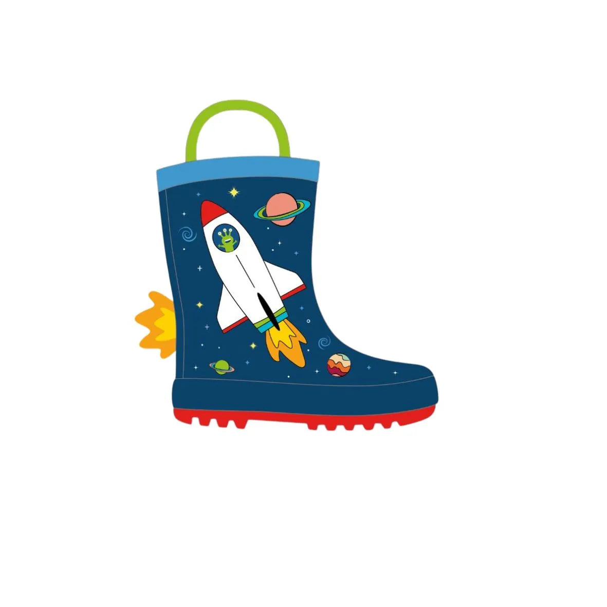 Stivaletti Antipioggia Mr Tiggle Rain Boot "Astro Space"- Impermeabili per Bambini