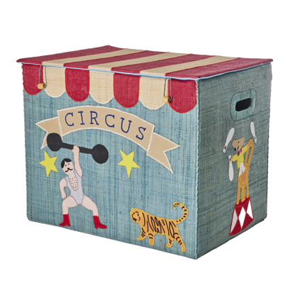 Rice by Rice Cesto Giochi in Rafia Pieghevole Circo - Extra Grande - Apple Pie