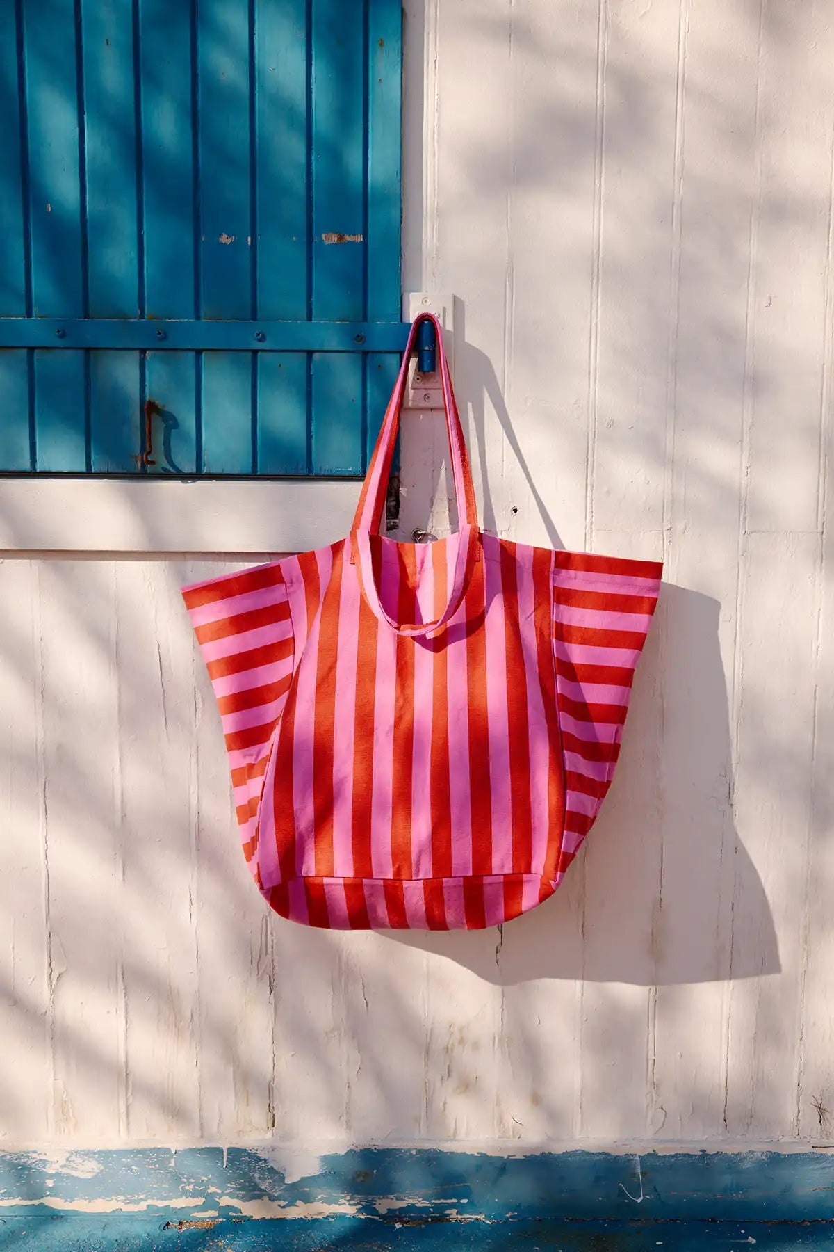 Rose in April Borsa Tote - Righe Orchid/Tomato - Apple Pie