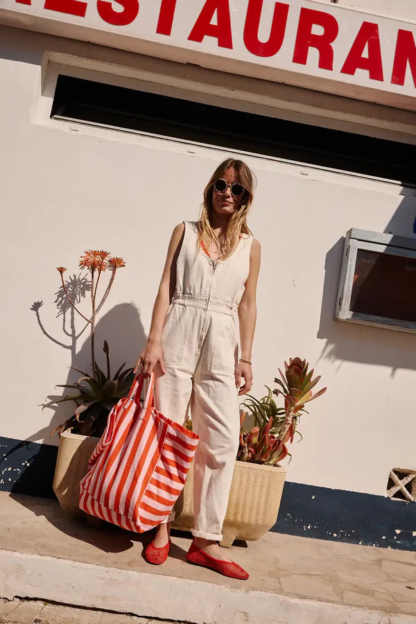 Rose in April Borsa Tote - Righe Tomato/Candy Pink - Apple Pie