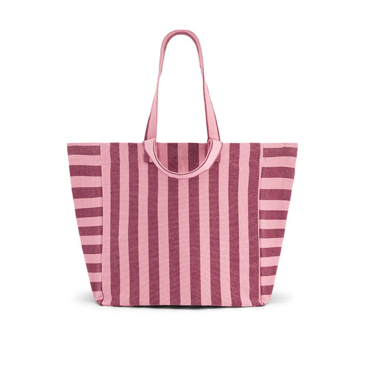 Rose in April Borsa Tote - Righe Burgundy/Bubble Pink - Apple Pie