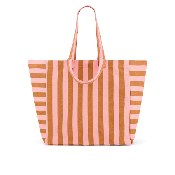 Rose in April Borsa Tote - Righe Caramel/Strawberry - Apple Pie
