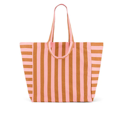 Rose in April Borsa Tote - Righe Caramel/Strawberry - Apple Pie