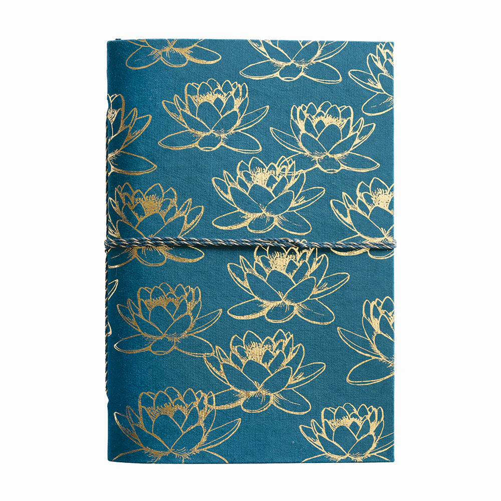 Sketchbook in carta riciclata con stampa dorata di loto, A Beautiful Story