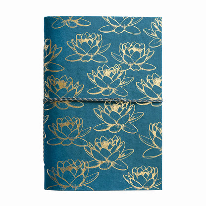 Sketchbook in carta riciclata con stampa dorata di loto, A Beautiful Story