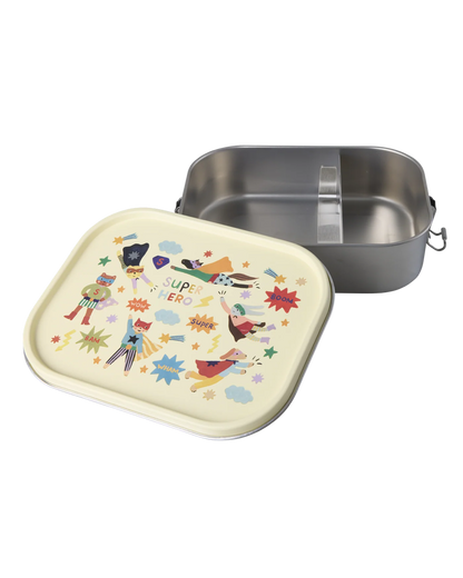 Lunch Box Bambini in Acciaio Inox Rice Grande – Hero Print con Scomparto