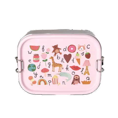 Lunch Box in Acciaio Inox RICE Rosa – ABC Print
