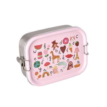 Lunch Box in Acciaio Inox RICE Rosa – ABC Print