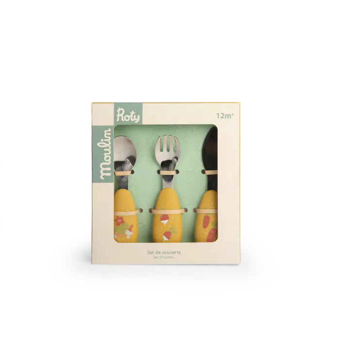 Set Posatine Bambino in Silicone Trois Petits Lapins – Moulin Roty