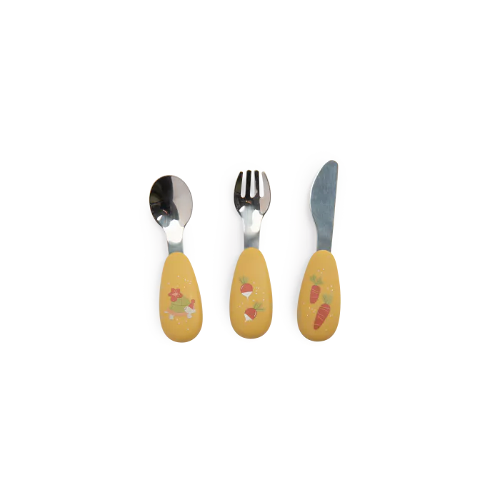 Set Posatine Bambino in Silicone Trois Petits Lapins – Moulin Roty