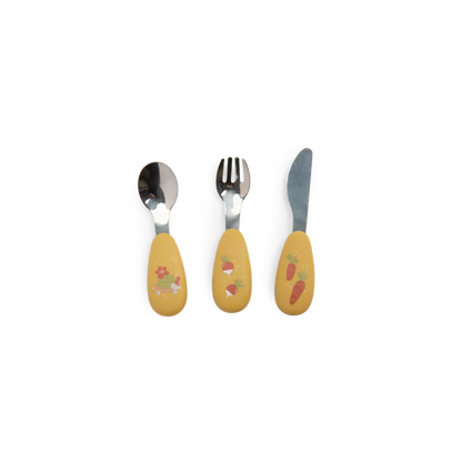 Set Posatine Bambino in Silicone Trois Petits Lapins – Moulin Roty