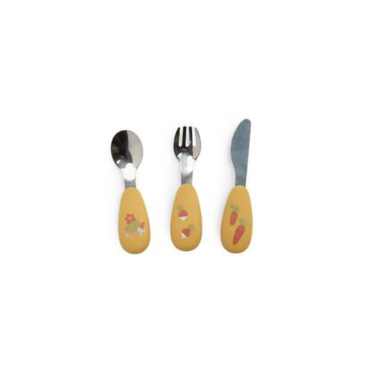 Set Posatine Bambino in Silicone Trois Petits Lapins – Moulin Roty