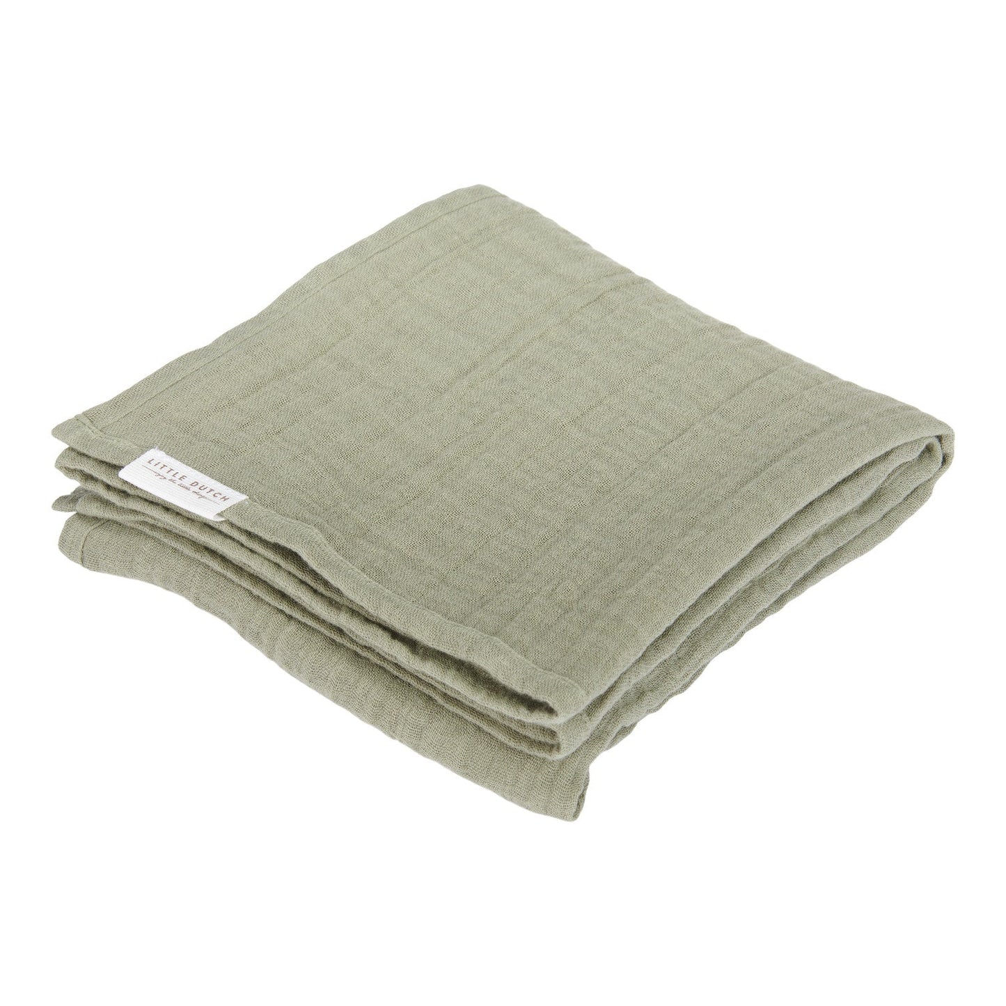 Little Dutch Swaddle in Mussola 120 x 120 cm - Olive - Apple Pie