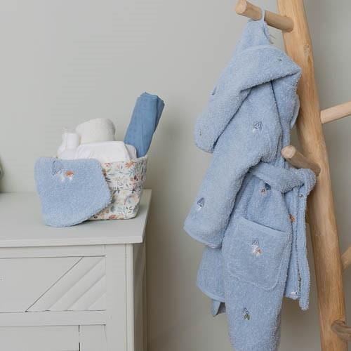 Little Dutch Swaddle in Mussola 120 x 120 cm - Denim - Apple Pie