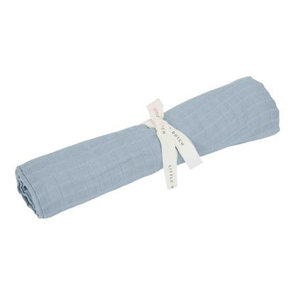 Little Dutch Swaddle in Mussola 120 x 120 cm - Denim - Apple Pie