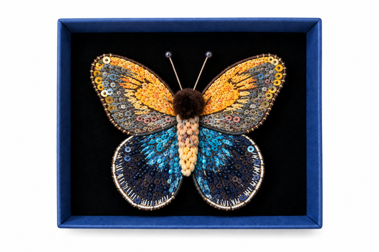 Trovelore Spilla Giant Owl Butterfly Ricamata a Mano
