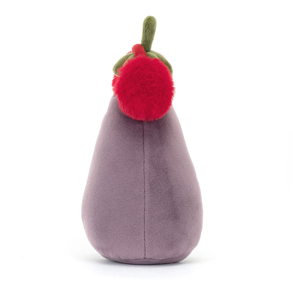 Jellycat Peluche Toastie Vivacious Red Aubergine – Melanzana con Cuffie