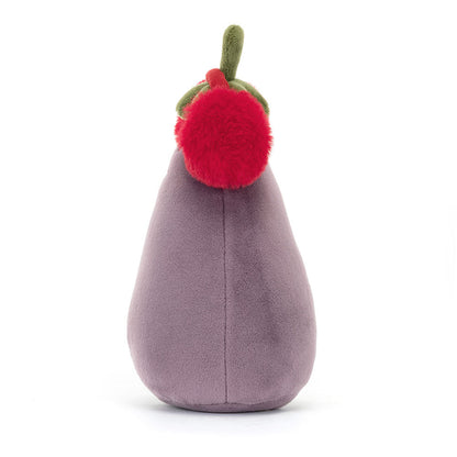 Jellycat Peluche Toastie Vivacious Red Aubergine – Melanzana con Cuffie