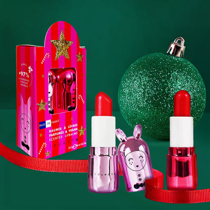 INUWET – Duo Couture Metal | Balsami labbra lampone e mela caramellata