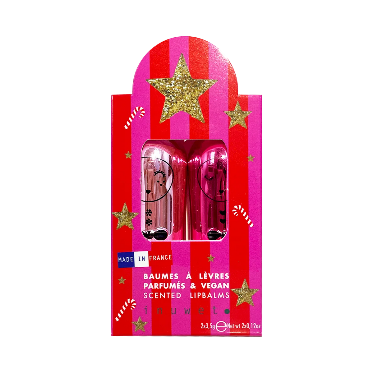 INUWET – Duo Couture Metal | Balsami labbra lampone e mela caramellata