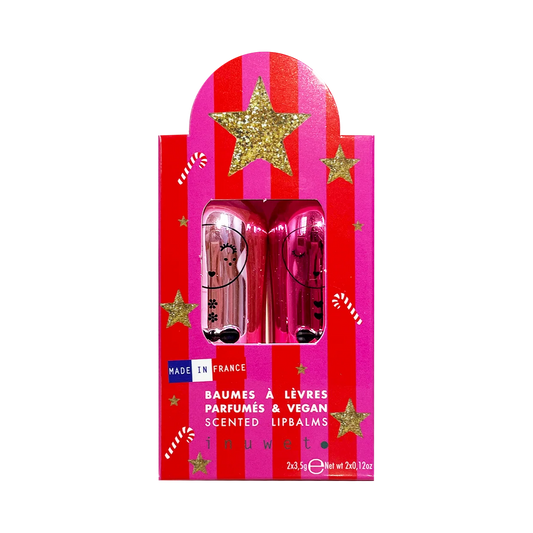 INUWET – Duo Couture Metal | Balsami labbra lampone e mela caramellata