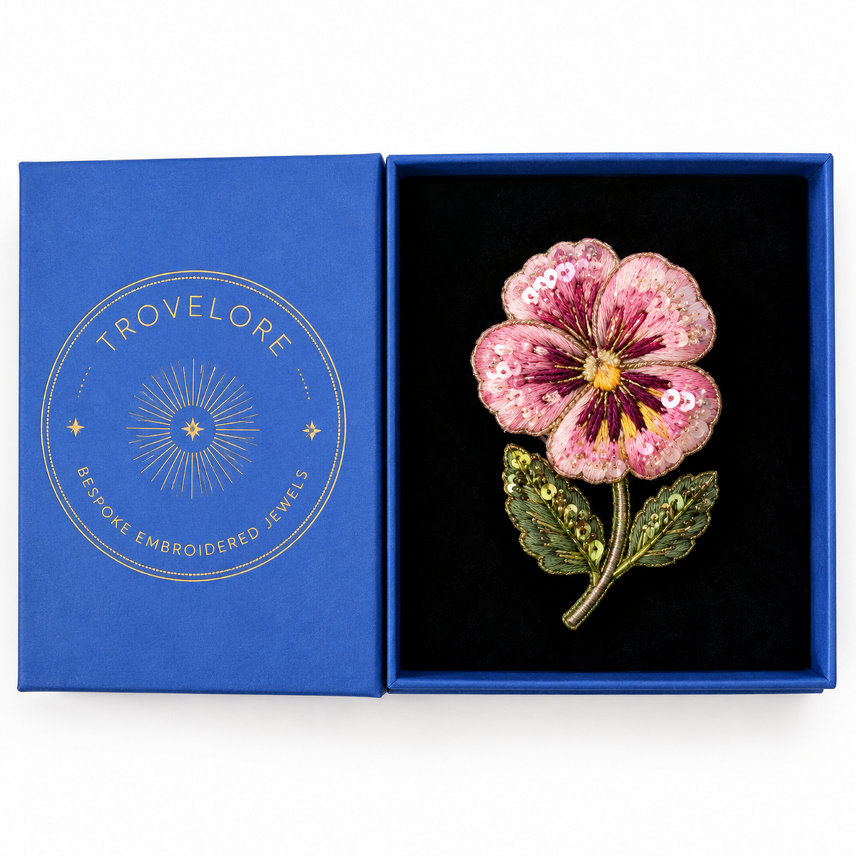 Trovelore – Spilla Pink Pansy (Viola del Pensiero Rosa)