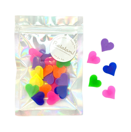 Accessori bici cuori multicolore clip-on set 20 pezzi per raggi