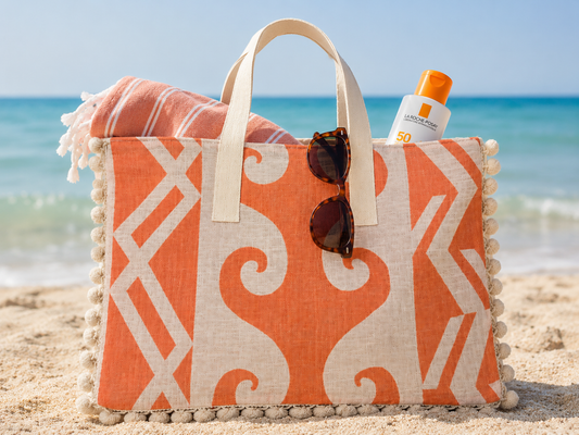 Borsa Mare Aelia Anna Coral Pom Pom
