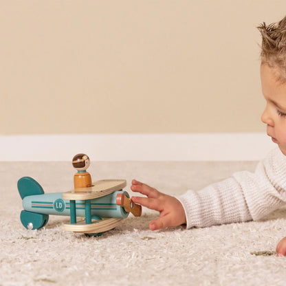 Giocattolo aereo in legno Little Dutch Essentials per bambini 18+ mesi