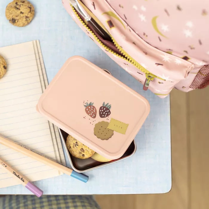 Moulin Roty Après la Pluie – Lunch Box Inox con Coperchio Silicone