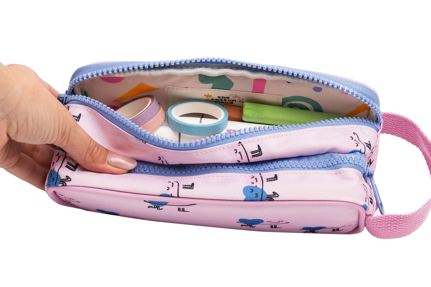 Dettaglio zip astuccio The Cotton Cloud Veggie Pals