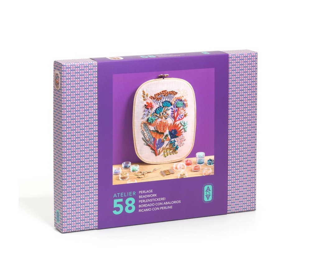 Djeco Atelier 58 – Kit Ricamo con Perline