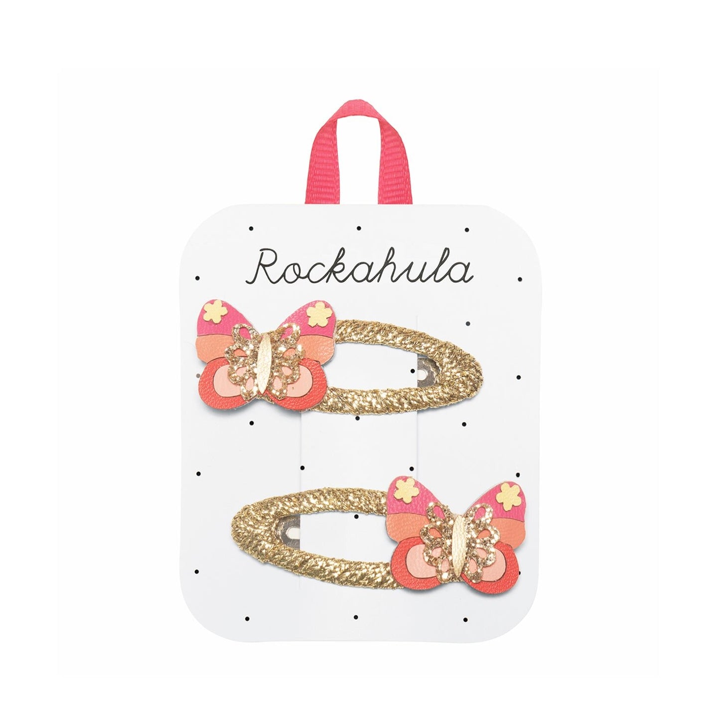 Rockahula Mollette Farfalla Rosa e Oro - Apple Pie
