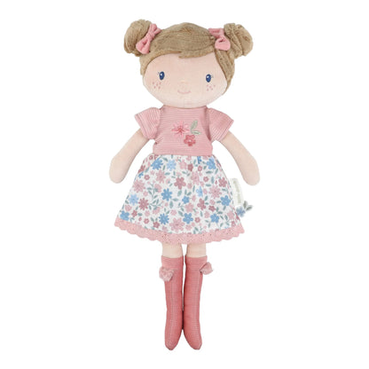 Bambola Rosa Little Dutch 35 cm con vestito floreale e codini – bambola morbida per bambini