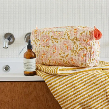 Beauty case grande Indira 26x15 cm Bonheur du Jour Petunia Rose con tasche interne