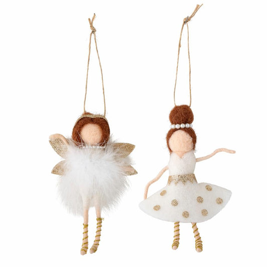Set di due decorazioni natalizie Bloomingville Liuka in lana – stile nordico