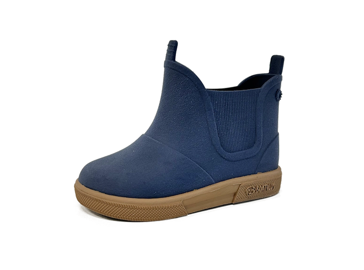 Stivaletti pioggia bambino Boatilus Baby Beatly Brushed Navy Beige impermeabili
