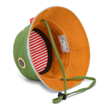 Bob Bambino Hello Hossy Mini Leaf Verde con Bordo Azzurro in Cotone Biologico