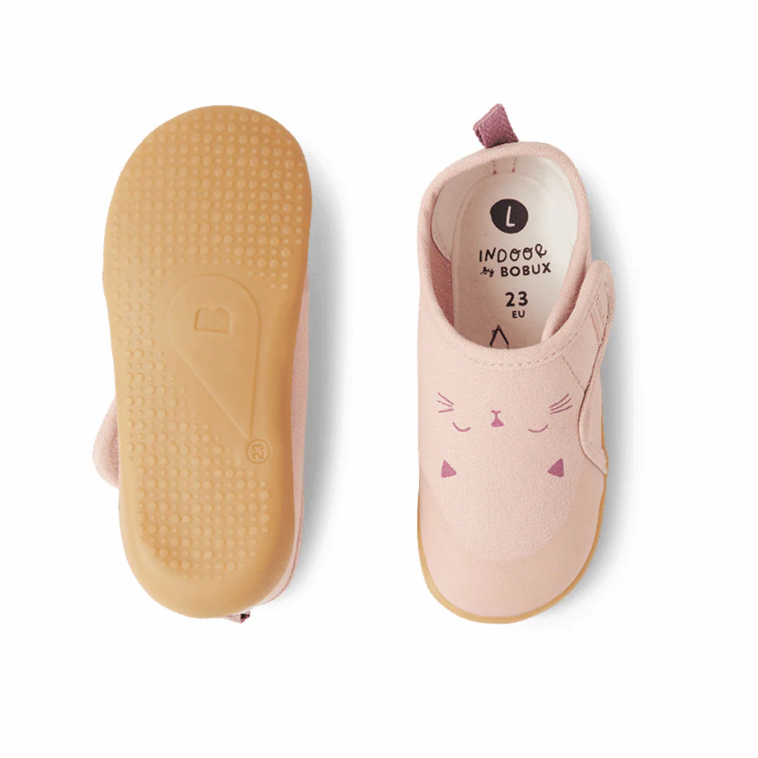 Dettaglio chiusura in velcro scarpe Bobux I-Walk Nook Kitty Rose Smoke