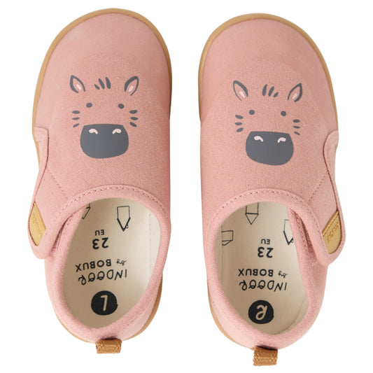Bobux Nook Zebra Rose Clay scarpe indoor bambini per nido e asilo