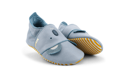 Dettaglio suola in pelle scamosciata antiscivolo Bobux Soft Sole Koko Slate